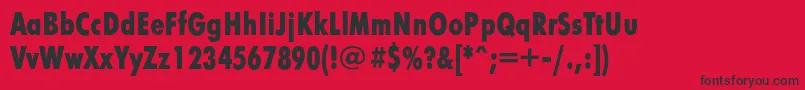Futurafuturiscondboldc Font – Black Fonts on Red Background
