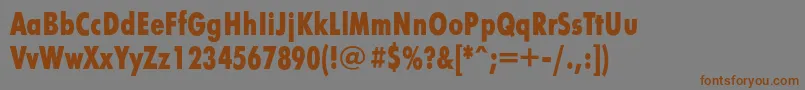Futurafuturiscondboldc Font – Brown Fonts on Gray Background