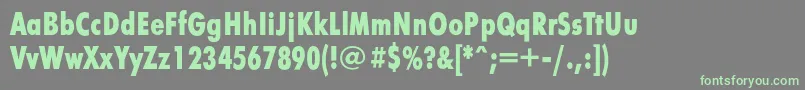 Futurafuturiscondboldc Font – Green Fonts on Gray Background