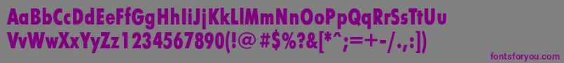 Futurafuturiscondboldc Font – Purple Fonts on Gray Background