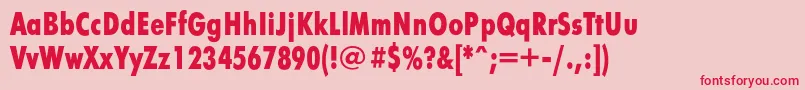 Futurafuturiscondboldc Font – Red Fonts on Pink Background