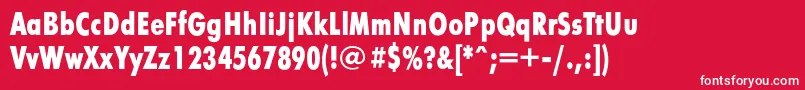 Futurafuturiscondboldc Font – White Fonts on Red Background
