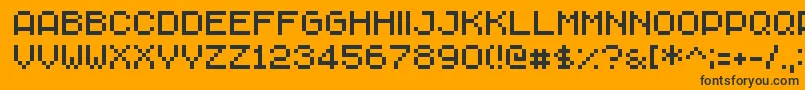 ChavaRegular Font – Black Fonts on Orange Background