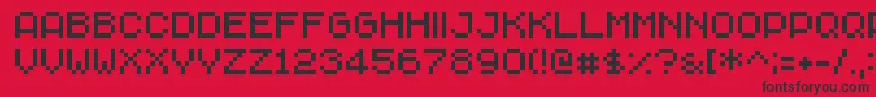 ChavaRegular Font – Black Fonts on Red Background