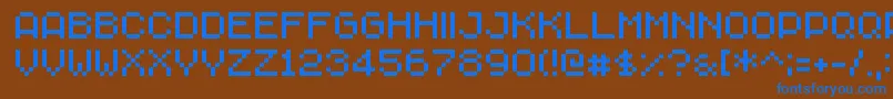 ChavaRegular Font – Blue Fonts on Brown Background