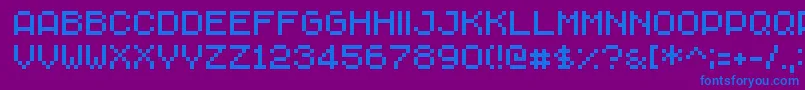ChavaRegular Font – Blue Fonts on Purple Background