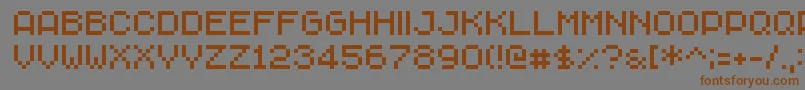 ChavaRegular Font – Brown Fonts on Gray Background