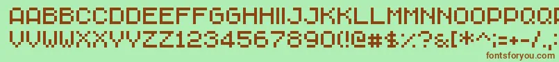 ChavaRegular Font – Brown Fonts on Green Background