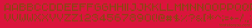 ChavaRegular Font – Brown Fonts on Red Background