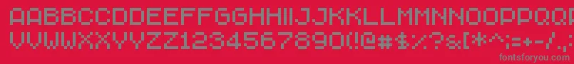 ChavaRegular Font – Gray Fonts on Red Background