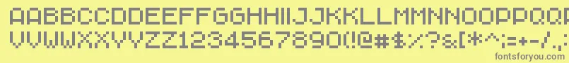 ChavaRegular Font – Gray Fonts on Yellow Background