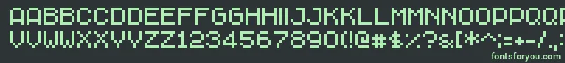 ChavaRegular Font – Green Fonts on Black Background
