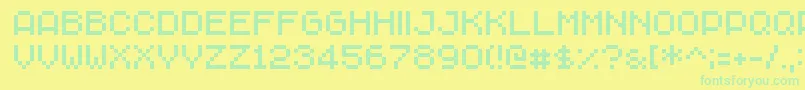 ChavaRegular Font – Green Fonts on Yellow Background