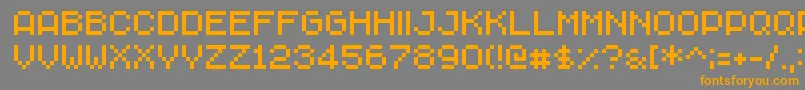 ChavaRegular Font – Orange Fonts on Gray Background