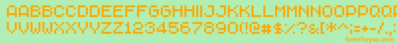 ChavaRegular Font – Orange Fonts on Green Background