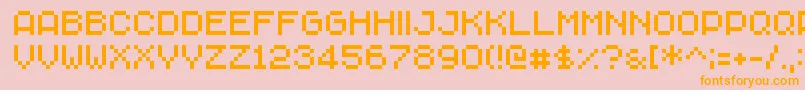 ChavaRegular Font – Orange Fonts on Pink Background
