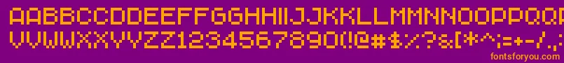 ChavaRegular Font – Orange Fonts on Purple Background