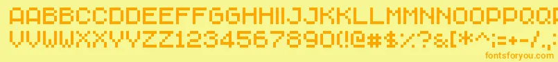ChavaRegular Font – Orange Fonts on Yellow Background