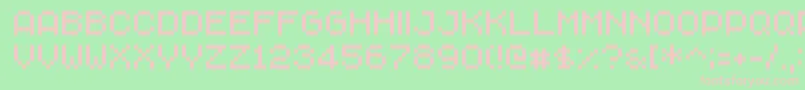 ChavaRegular Font – Pink Fonts on Green Background