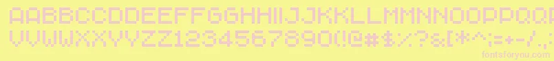 ChavaRegular Font – Pink Fonts on Yellow Background