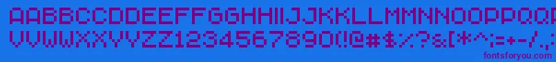 ChavaRegular Font – Purple Fonts on Blue Background
