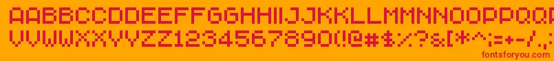 フォントChavaRegular – オレンジの背景に赤い文字