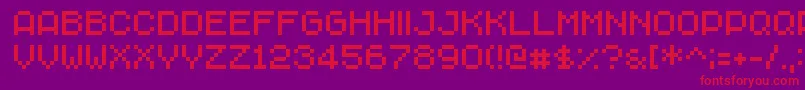 ChavaRegular Font – Red Fonts on Purple Background