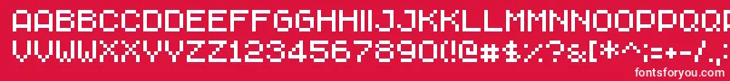 ChavaRegular Font – White Fonts on Red Background