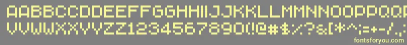 ChavaRegular Font – Yellow Fonts on Gray Background