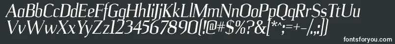 UlianrgItalic-fontti – valkoiset fontit