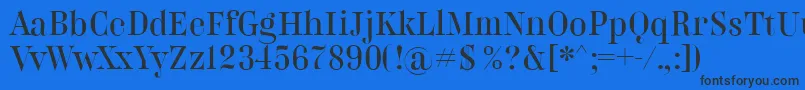 BelladonnaNormal Font – Black Fonts on Blue Background