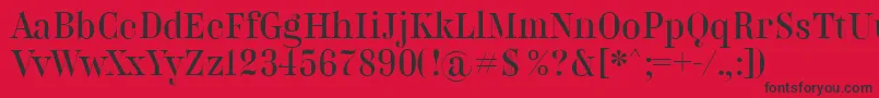 BelladonnaNormal Font – Black Fonts on Red Background