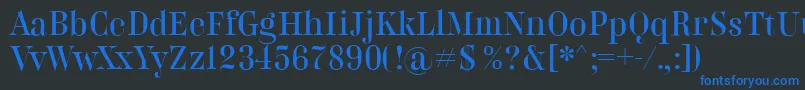 BelladonnaNormal Font – Blue Fonts on Black Background