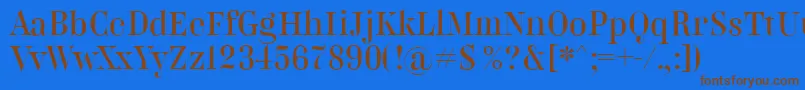 BelladonnaNormal Font – Brown Fonts on Blue Background