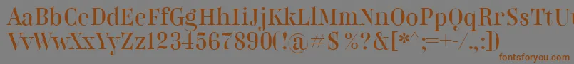 BelladonnaNormal Font – Brown Fonts on Gray Background