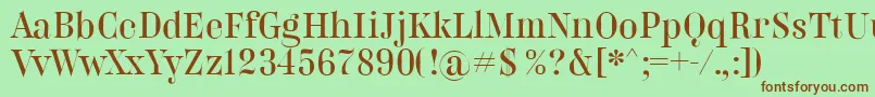 BelladonnaNormal Font – Brown Fonts on Green Background