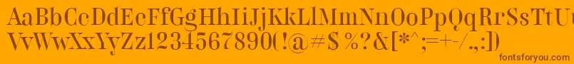 BelladonnaNormal Font – Brown Fonts on Orange Background
