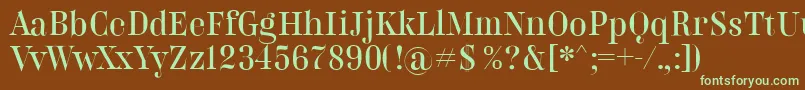 BelladonnaNormal Font – Green Fonts on Brown Background