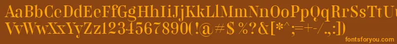 BelladonnaNormal Font – Orange Fonts on Brown Background