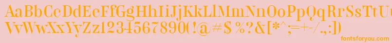 BelladonnaNormal Font – Orange Fonts on Pink Background