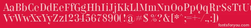 BelladonnaNormal Font – Pink Fonts on Red Background