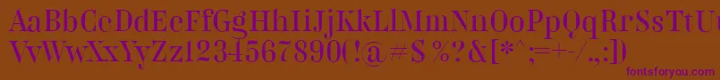 BelladonnaNormal Font – Purple Fonts on Brown Background