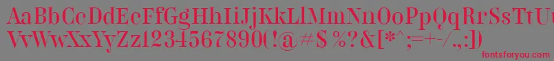 BelladonnaNormal Font – Red Fonts on Gray Background