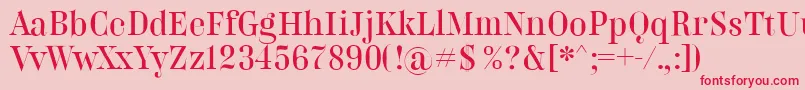 BelladonnaNormal Font – Red Fonts on Pink Background