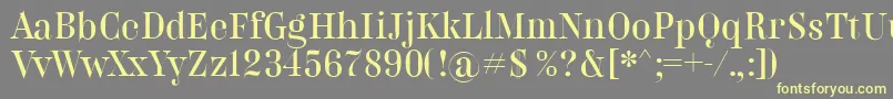 BelladonnaNormal Font – Yellow Fonts on Gray Background