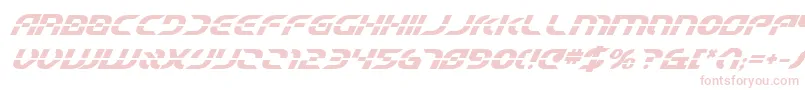 StarfighterBetaBoldItalic-Schriftart – Rosa Schriften auf weißem Hintergrund