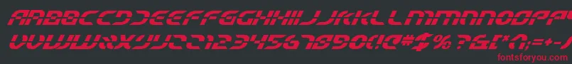 StarfighterBetaBoldItalic Font – Red Fonts on Black Background