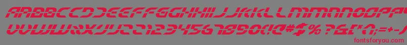 Шрифт StarfighterBetaBoldItalic – красные шрифты на сером фоне