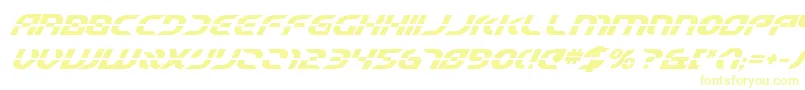 StarfighterBetaBoldItalic-Schriftart – Gelbe Schriften