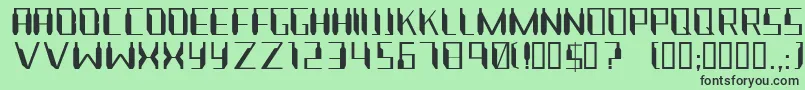 Nanonaut Font – Black Fonts on Green Background